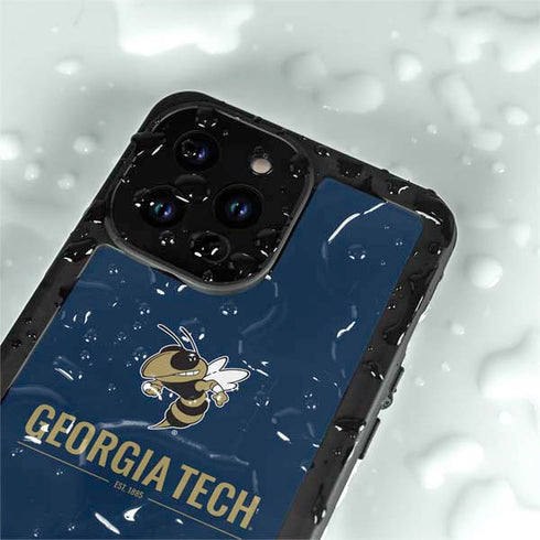 Georgia Institute of Technology Est 1885 Navy iPhone 15 Pro Waterproof Case